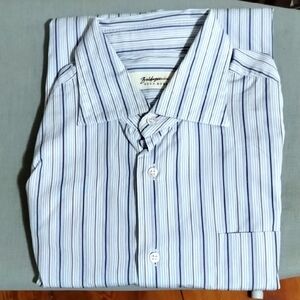 Boss Men's Blue Striped Shirt